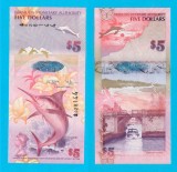 Bermuda (p#58) 5 Dollars 2009 aUNC &#039;Pește Spadă&#039; serie: 028144 Prefix &quot;Ceapă&quot;
