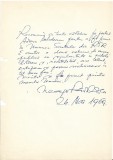 A3561N Neagu Rădulescu, act scris și semnat olograf, 1969