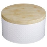 Cutie Metalică Rotundă cu Model Reliefat pentru Biscuiti, CMCLASS