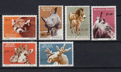 BELGIA 1961 - PANIMALE ZOO ANTWERPEN , SERIE COMPLETA , NESTAMPILATA foto