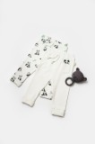 Cumpara ieftin Set 2 pantaloni Panda, BabyCosy, 50%bumbac+50% bambus (Marime: 3-6 Luni)