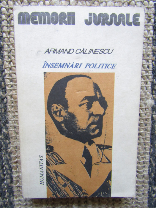 Armand Calinescu - Insemnari politice