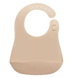 Baveta din silicon cu buzunar, 6 luni+, Bubble Beige, Appekids