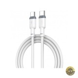 Cablu Date si Incarcare USB-C - USB-C XO Design NB208B 60W 1m Alb