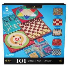Set 101 jocuri de societate cu 5 table duble, sah, dame si table