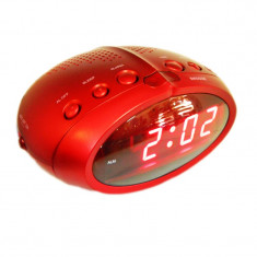 Ceas digital cu radio ACR-391, LED, Rosu foto