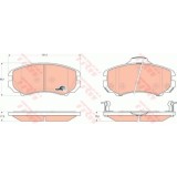 Placute frana Hyundai Coupe Gk, 01.2001-11.2009, Sonata 5 Nf, 12.2004-11.2012, Tucson Jm, 08.2004-, Kia Magentis Mg, 10.2005-, Soul Am, 01.2009-, TRW