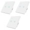 Set 3 Intrerupatoare inteligente duble cu touch Brius&trade;, Wi-Fi, nul, sticla securizata, LED noapte/zi, Tuya, Life Smart, compatibil Amazon Alexa/Google