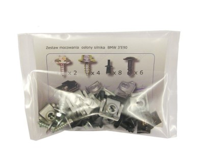 Set fixare scut motor BMW seria 1 04-13, seria 3 04-08/08-12; set 34 buc, fixare scut sub motor, 07119903995, 07119916949, 51127070202, 63121378639 foto