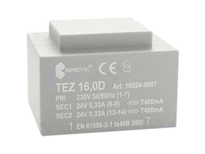 Transformator &amp;icirc;ncapsulat 16VA 230V 24V foto