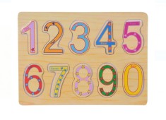 Puzzle de Lemn Cifre (10 piese) - 29x21.5cm foto