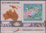 Guinea Ecuatoriala 1976 - Flori din Oceania, colita neuzata