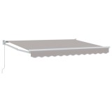 vidaXL Copertină retractabilă manuală Gri deschis 3,5 x 2 m 3418919