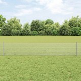 VidaXL &Icirc;ngrădire cu st&acirc;lpi Argintiu 0.4 x 10 m Oțel