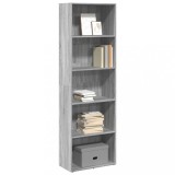 Gossi biblioteca, gri sonoma, 60x30x189 cm, lemn prelucrat