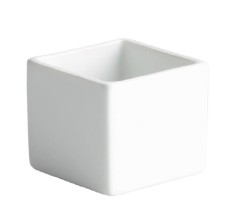 Set 6x Bol sosuri patrat, din portelan, 5x5x4 cm, 50 ml