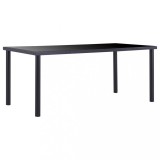 Cumpara ieftin Masă de bucătărie, negru, 180 x 90 x 75 cm, sticlă securizată