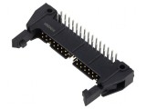 Conector IDC soclu tată 30 PIN 90&deg; cu ejector lung