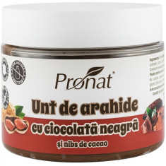 Crema Tartinabila de Arahide cu Ciocolata Neagra si Nibs de Cacao 300 grame Pronat