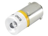 Lampă LED BA9S galbenă 12V AC/DC, 1 diodă