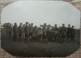 Militari romani cu tun, perioada interbelica// fotografie