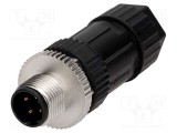 Conector M12 mufă 4 PIN tată D-Ethernet IP67 AMPHENOL LTW