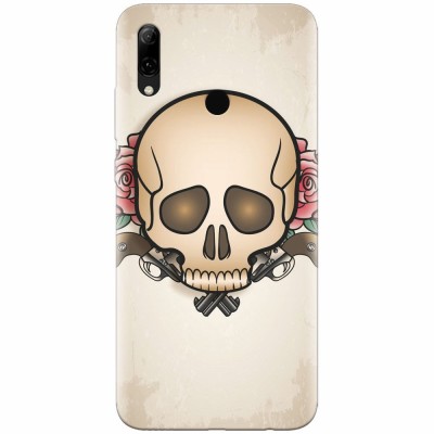 Husa silicon pentru Huawei P Smart 2019, Skulls And Roses foto