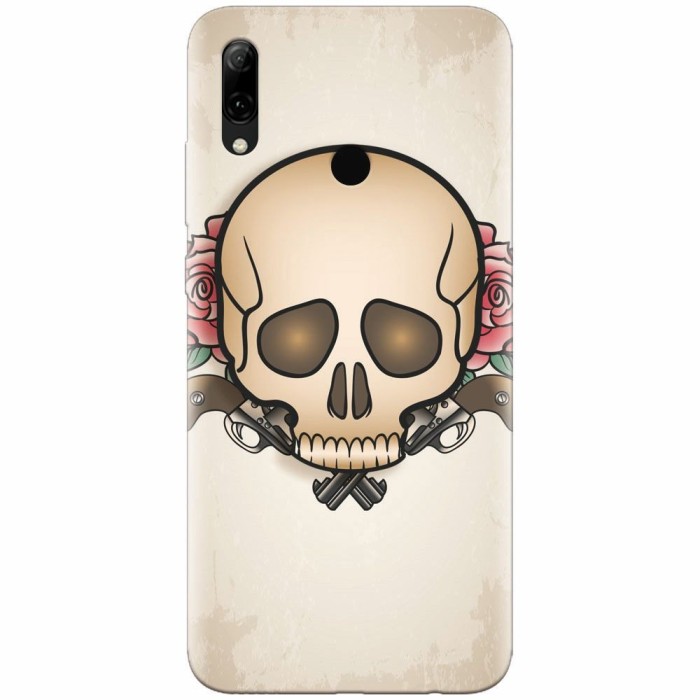 Husa silicon pentru Huawei P Smart 2019, Skulls And Roses