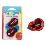 Set Benzi Corectare Carioca, 20 m x 5 mm, 2 Bucăți, Roșu, Multicolor