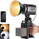 Neewer MS60B 65w Lampa LED, Baterie 2x 7800mAh NP-F970 cu fast charging, control prin aplicatie, temperatura 2700k-6500k, intensitate lumina 4000lux,