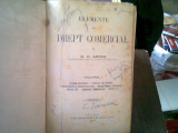 ELEMENTE DE DREPT COMERCIAL - C.C. ARION VOL.I