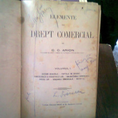 ELEMENTE DE DREPT COMERCIAL - C.C. ARION VOL.I