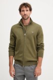 Gant cardigan din bumbac culoarea albastru marin
