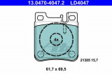 Set placute frana,frana disc MERCEDES E-CLASS (W210) (1995 - 2003) ATE 13.0470-4047.2