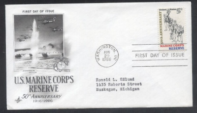 United States 1966 Marine corps reserve FDC K.647 foto