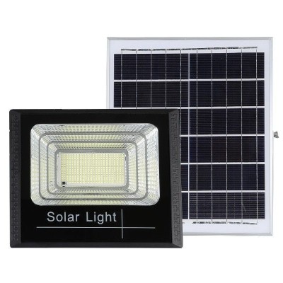 Reflector luminos SMD 45W alimentat solar eMazing, placa fotovoltaica, cu control de la distanta, sistem de fixare, carcasa ABS, 1.5AH, 170 becuri LED foto