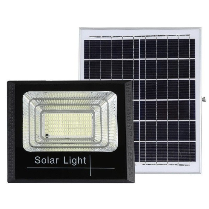 Reflector luminos SMD 45W alimentat solar eMazing, placa fotovoltaica, cu control de la distanta, sistem de fixare, carcasa ABS, 1.5AH, 170 becuri LED