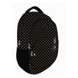 Ghiozdan pentru scoala Loozz Golden Dots,2 compartimente si 4 buzunare,31x24x43 cm
