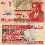 Bancnota Malawi 5 Kwacha 1995, UNC, Africa