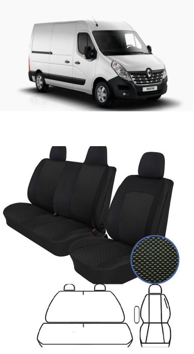 Set huse scaune dedicate Renault Master 2+1 (2000-2014)