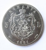 5 LEI 1881 . DOMN . DETALII FRUMOASE .