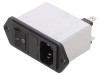 Conector alimentare AC SCHAFFNER C14 1A 250V Filtru Montare Panou