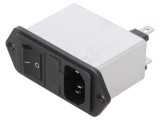 Conector Alimentare AC Soclu Tată C14 1A 250V