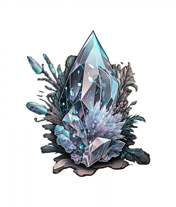 Sticker decorativ Cristal, Albastru, 65 cm, 5726ST