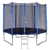 Trambulina Spartan 487 cm Set Complet cu Scarita Cadou! Plasa Siguranta, Arcuri Otel, Protectie PVC, 150 kg, FitLine Training