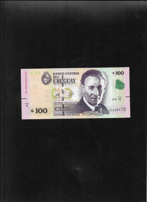 Uruguay 100 pesos uruguayos 2019 seria05008470 unc foto