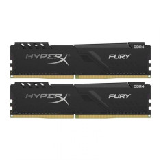 Memorie RAM Kingston HyperX Fury Black, 16 GB DDR4 (2x 8 GB), 2666 Mhz foto