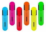 Evidențiator Kores Albastru, V&acirc;rf Tesit 0.5-5mm, Fluorescent, Rezistent la Lumină, Marcator Text Important