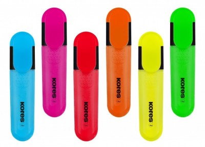 Marker evidentiator Kores, diverse culori - Albastru foto