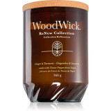 Woodwick Ginger &amp; Turmeric lum&acirc;nare parfumată cu fitil din lemn 368 g